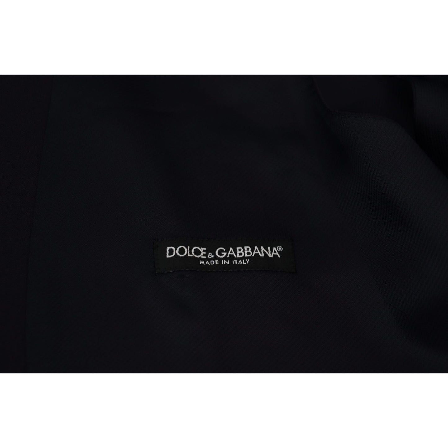 Dolce & Gabbana Elegant Dark Blue Formal Dress Vest dark-blue-wool-stretch-waistcoat-formal-vest