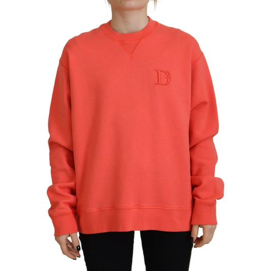 Dsquared² Pink Logo Embroidery Women Long Sleeve Sweater pink-logo-embroidery-women-long-sleeve-sweater