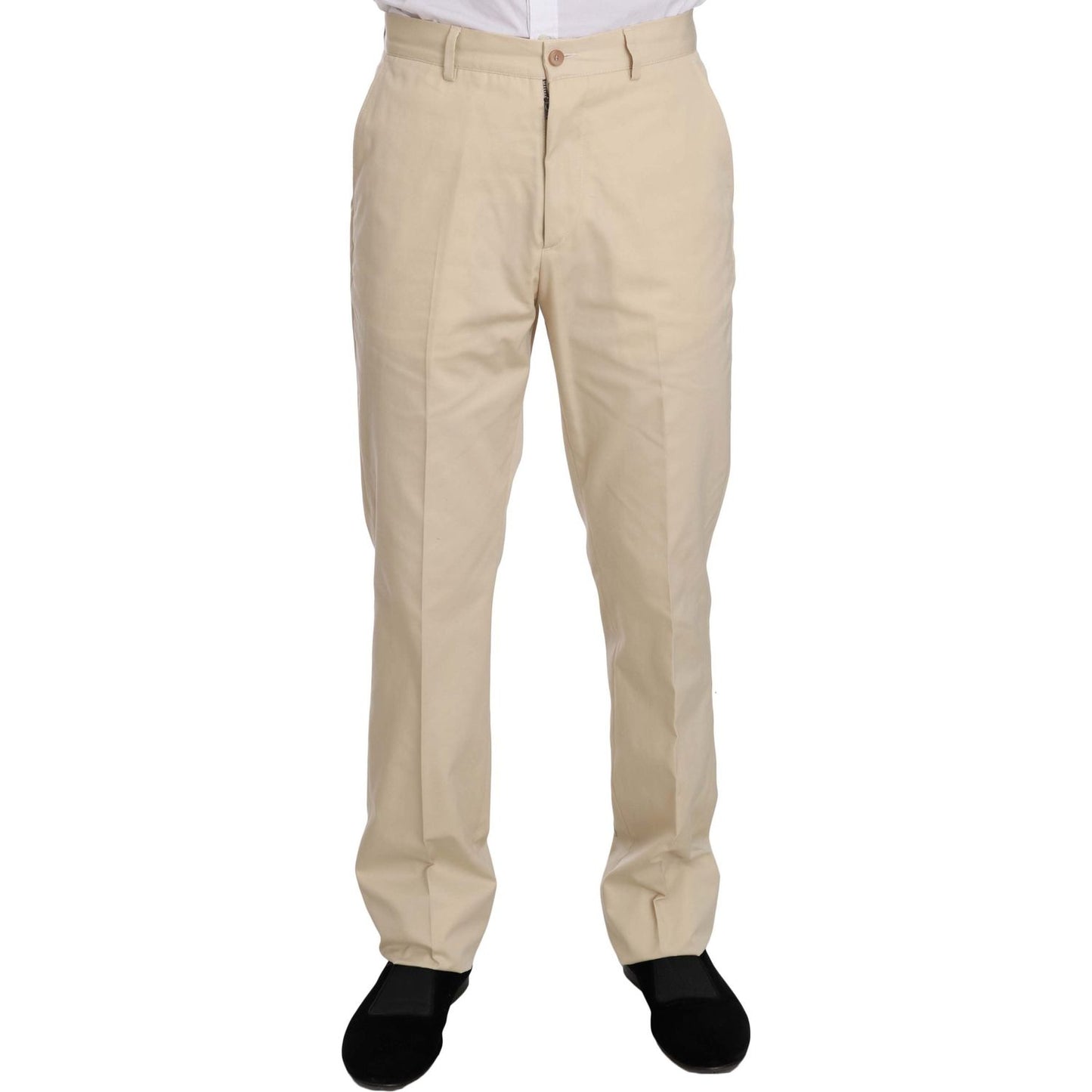 Romeo Gigli Beige Two-Piece Suit with Classic Elegance Suit two-piece-3-button-beige-cotton-solid-suit