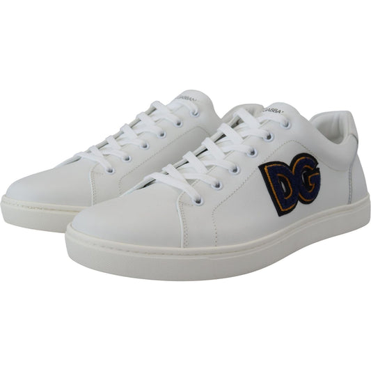 Dolce & GabbanaElegant White Leather Men's SneakersMcRichard Designer Brands£419.00