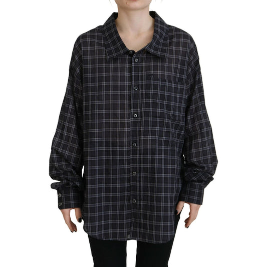 Dsquared²Black Checkered Collared Button Long Sleeves ShirtMcRichard Designer Brands£269.00
