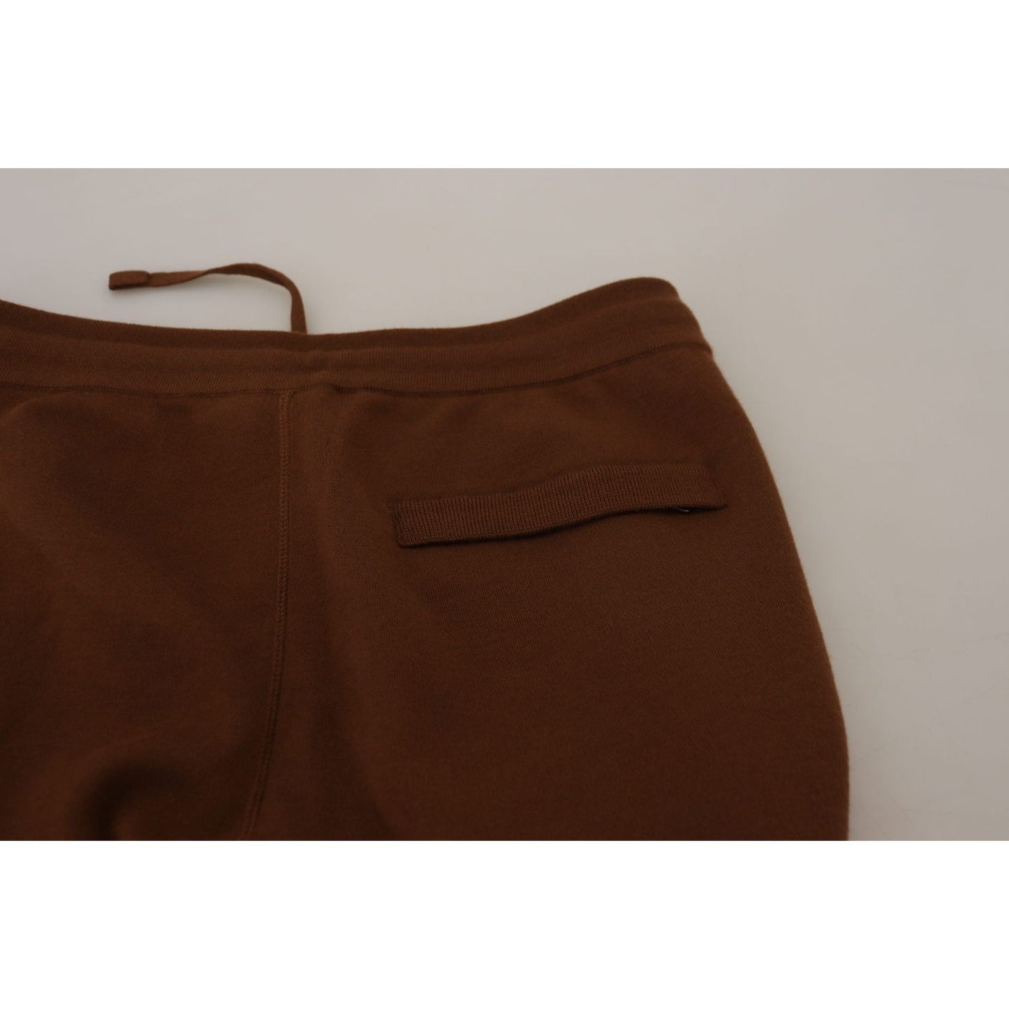 Dolce & Gabbana Elegant Brown Cashmere Jogger Pants brown-cashmere-men-drawstring-jogger-pants-1