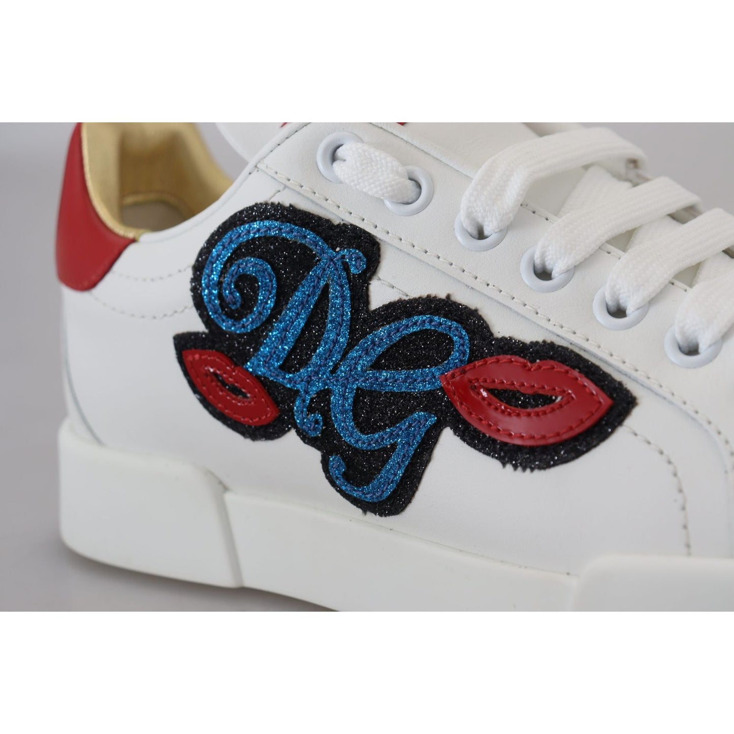 Dolce & Gabbana Sparkling White Portofino Sneakers white-portofino-logo-classic-sneakers-shoes