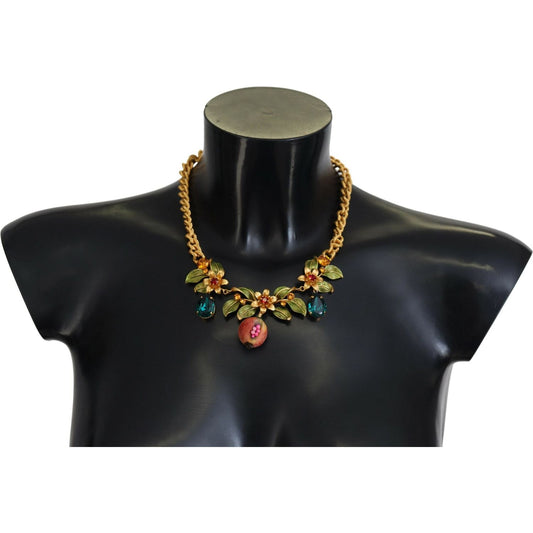Dolce & GabbanaElegant Floral Fruit Motif Gold NecklaceMcRichard Designer Brands£749.00
