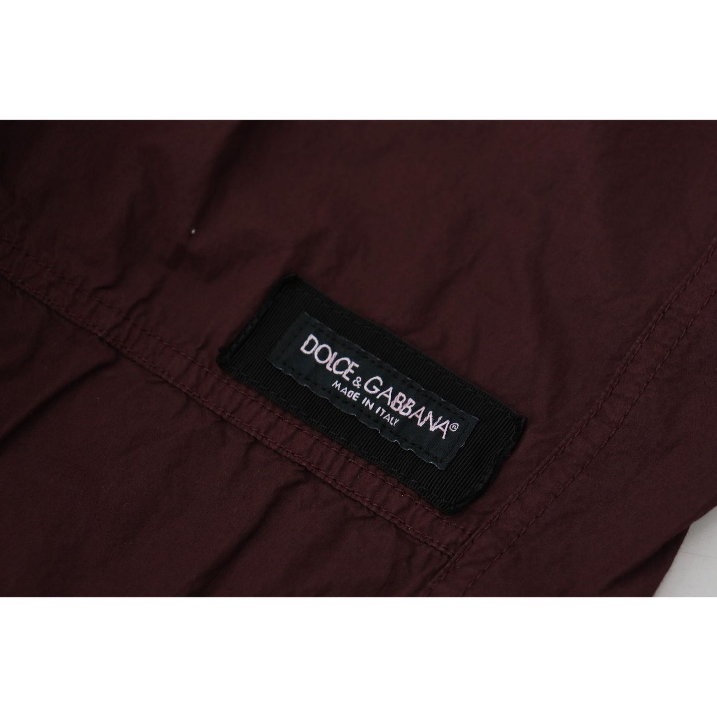 Dolce & Gabbana Elegant Burgundy Cotton Jogger Pants bordeaux-cotton-cargo-jogger-sweatpants-pants