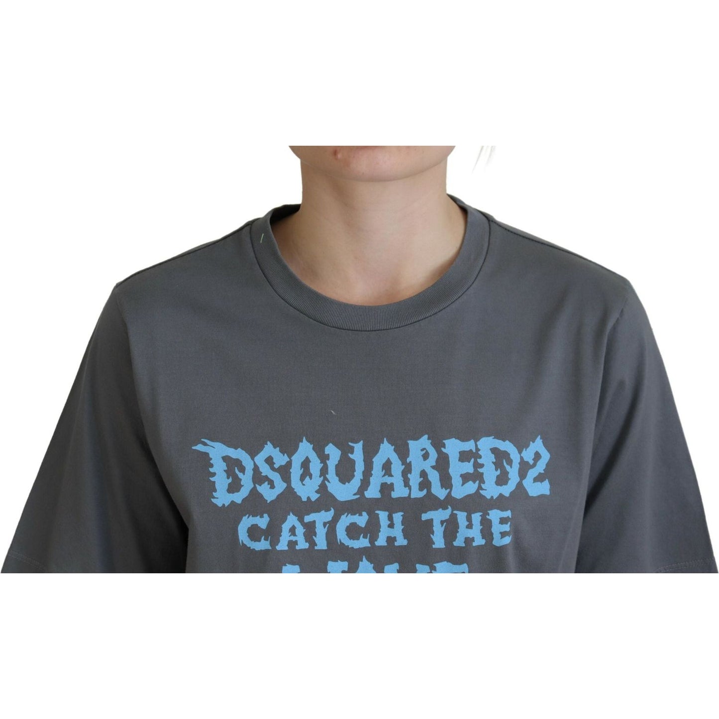 Dsquared² Gray Logo Cotton Crewneck Short Sleeve Tee T-shirt gray-logo-cotton-crewneck-short-sleeve-tee-t-shirt