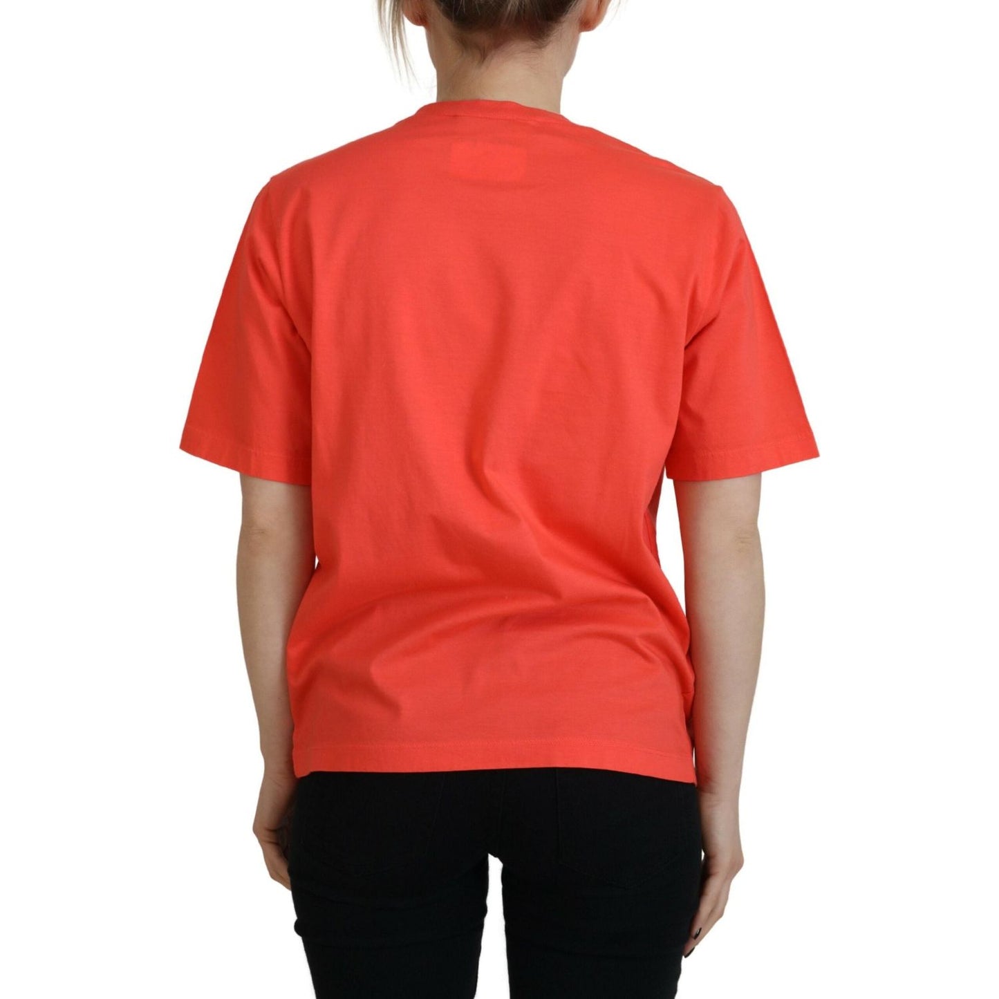 Dsquared² Orange Logo Cotton Crewneck Short Sleeve T-shirt orange-logo-cotton-crewneck-short-sleeve-t-shirt