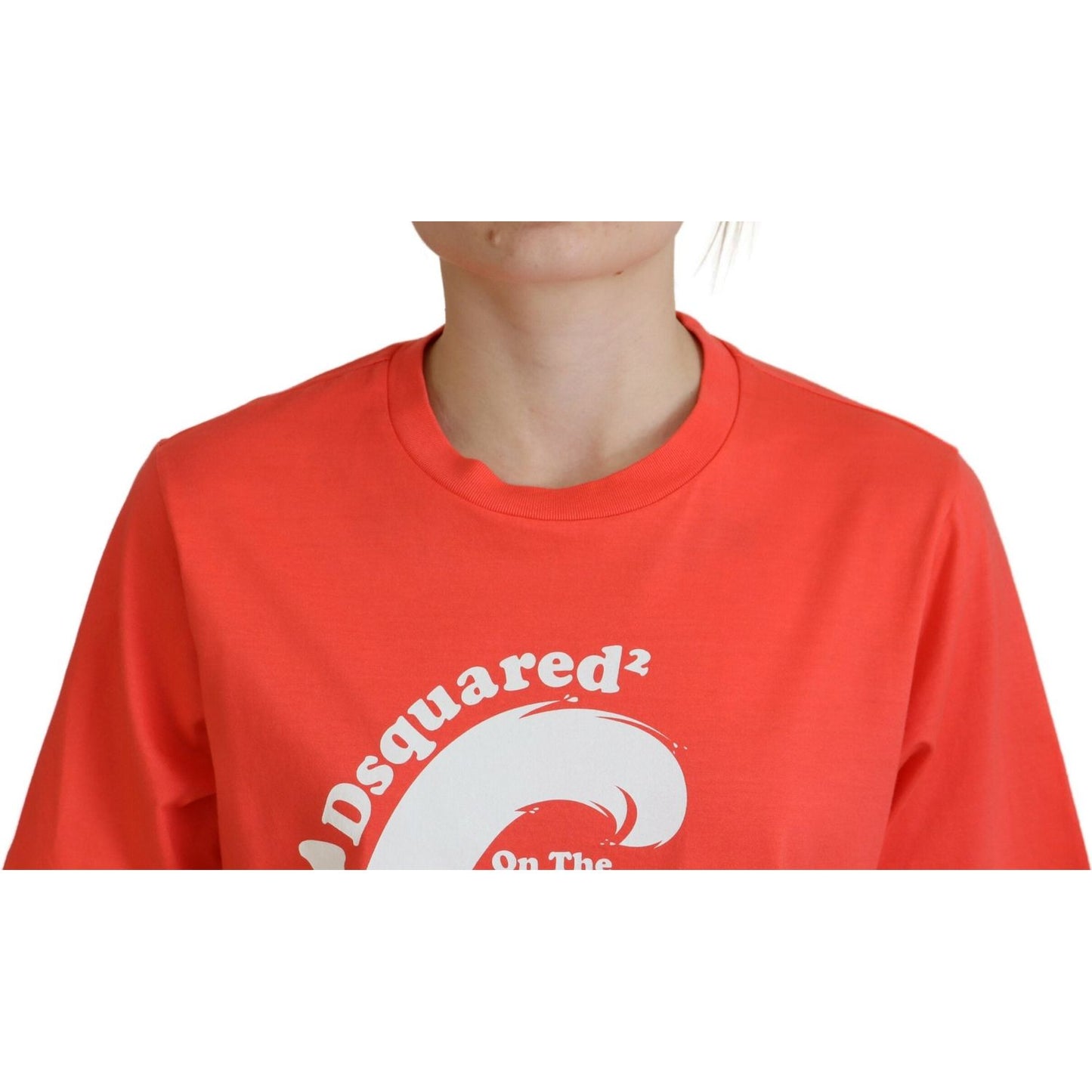 Dsquared² Orange Logo Cotton Crewneck Short Sleeve T-shirt orange-logo-cotton-crewneck-short-sleeve-t-shirt