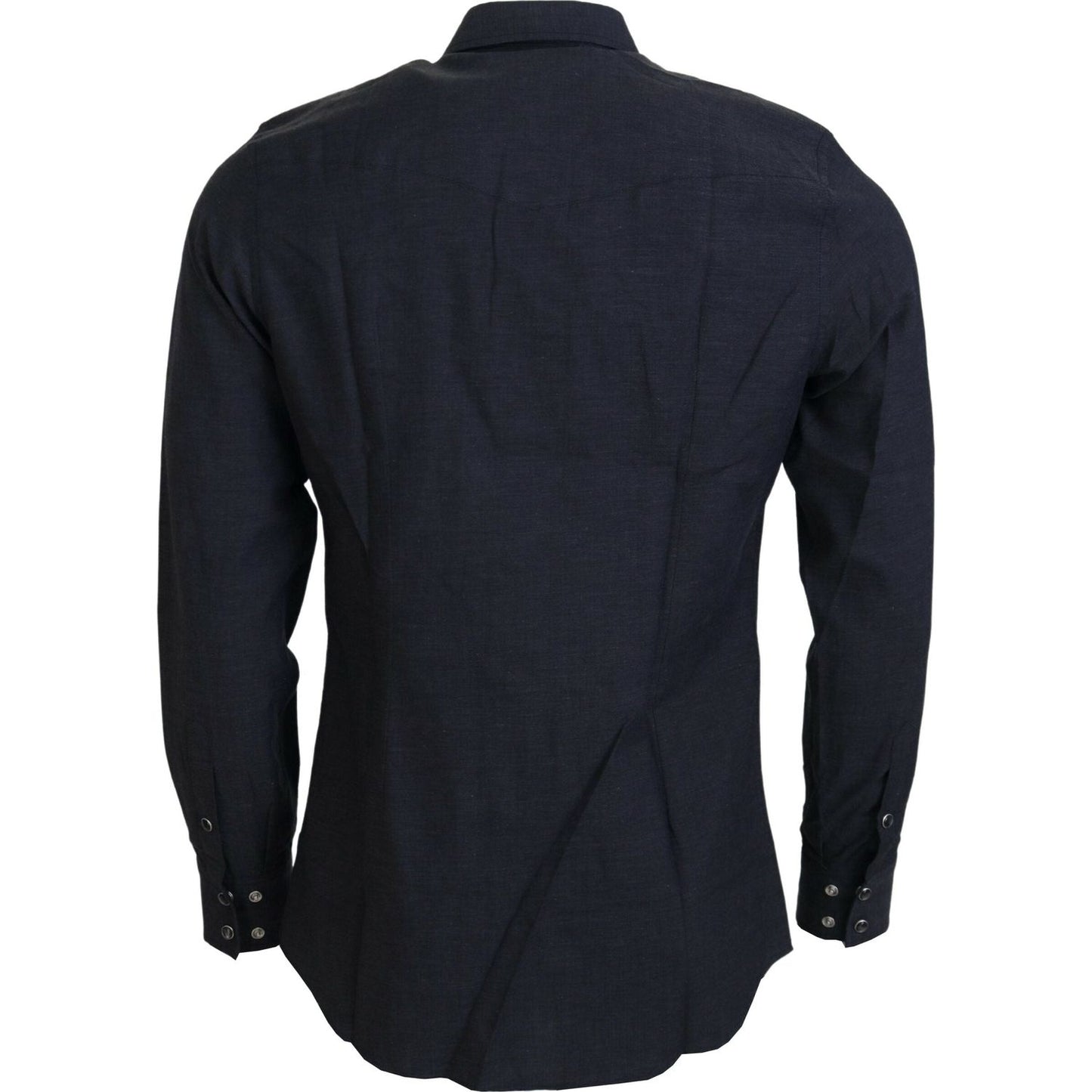 Dolce & Gabbana Elegant Gray Cotton Collared Shirt elegant-gray-cotton-collared-shirt