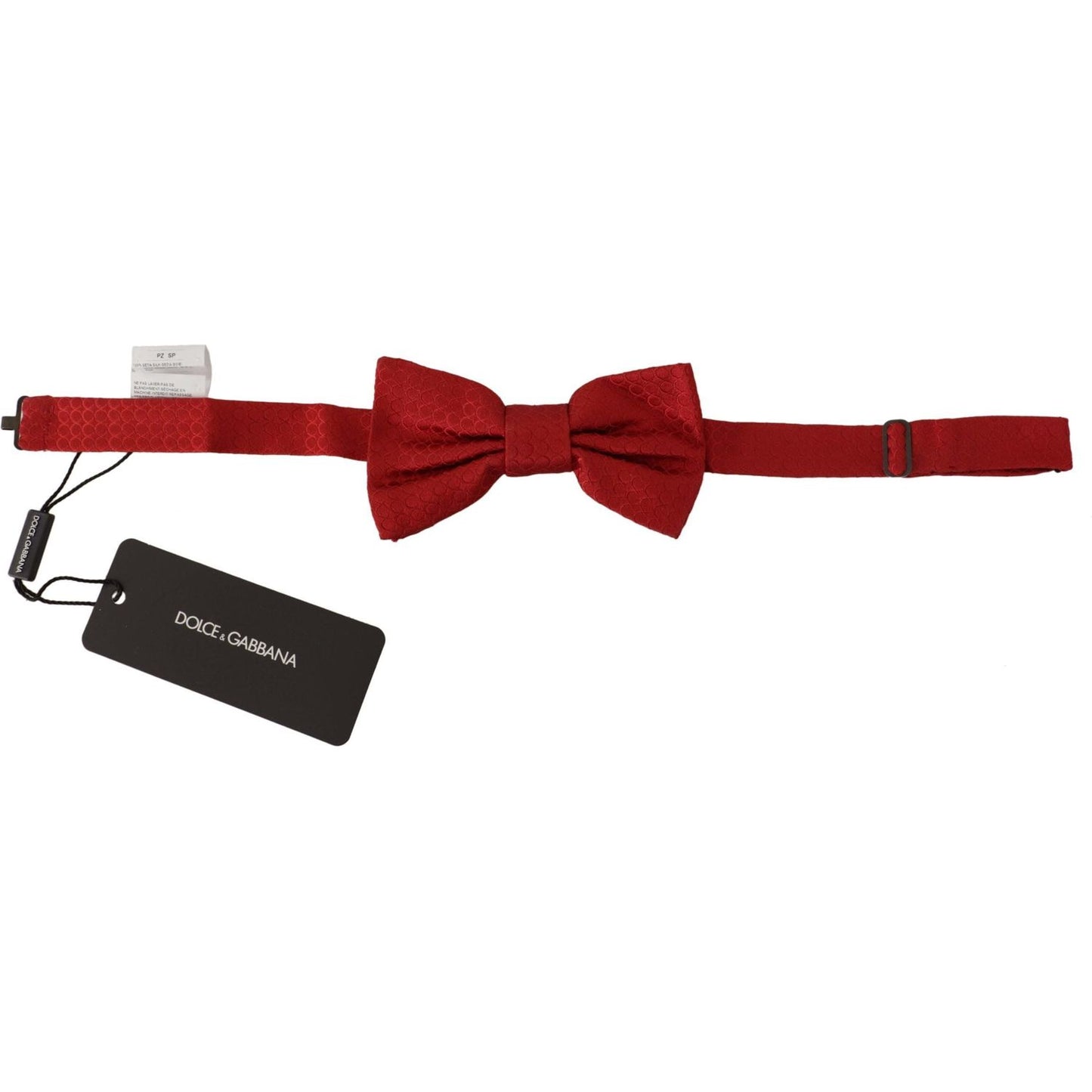 Dolce & Gabbana Elegant Red Silk Tied Bow Tie elegant-red-silk-tied-bow-tie