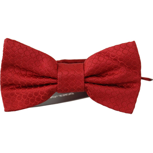 Dolce & Gabbana Elegant Red Silk Tied Bow Tie elegant-red-silk-tied-bow-tie IMG_7631-scaled-f2bed78f-6c2.jpg