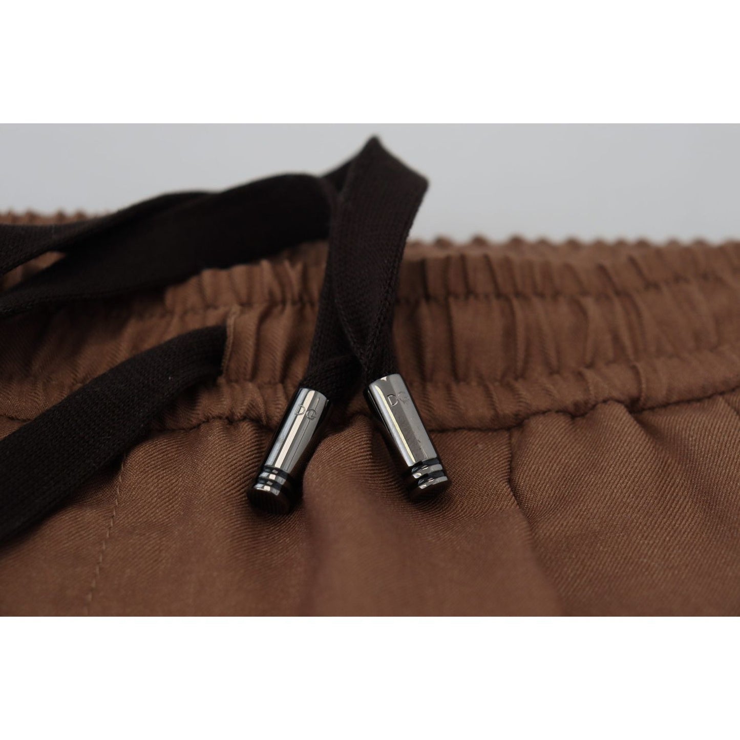 Dolce & Gabbana | Chic Brown Cashmere-Silk Jogger Pants| McRichard Designer Brands   