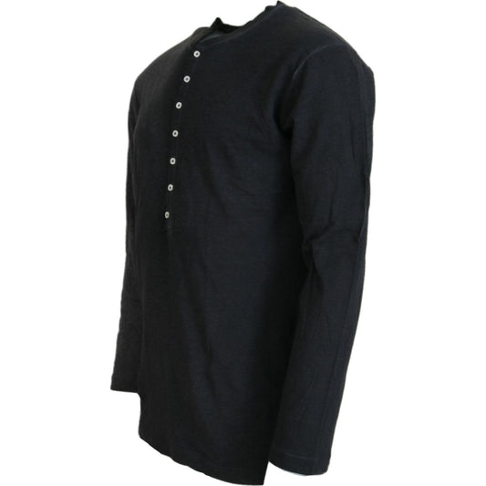 Dsquared²Black Cotton Linen Long Sleeves Pullover SweaterMcRichard Designer Brands£309.00