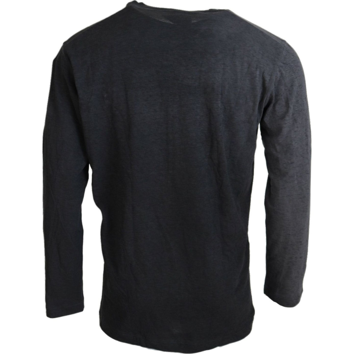 Dsquared² Black Cotton Linen Long Sleeves Pullover Sweater black-cotton-linen-long-sleeves-pullover-sweater
