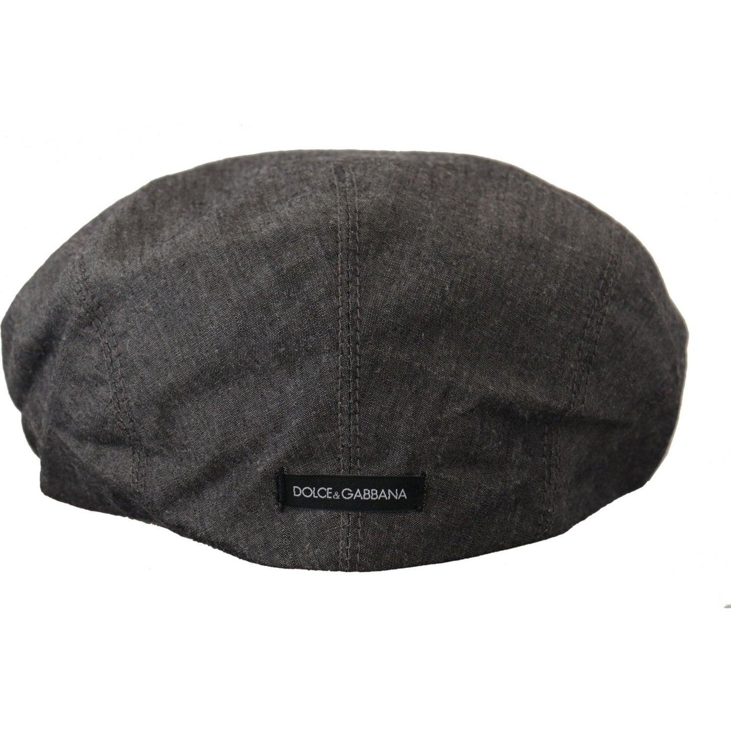 Dolce & Gabbana Elegant Gray Newsboy Hat gray-newsboy-men-capello-cotton-blend-hat