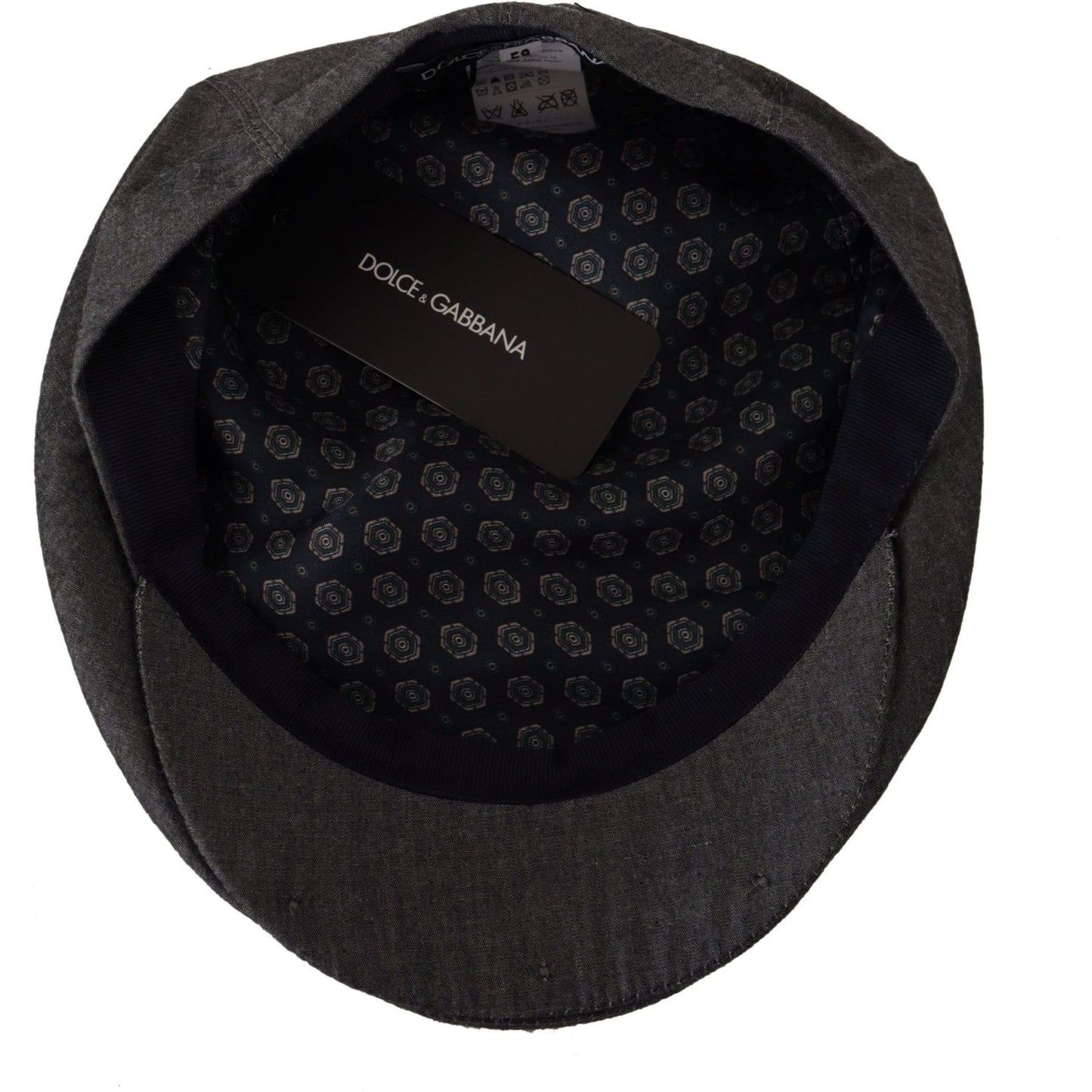 Dolce & Gabbana | Elegant Gray Newsboy Hat| McRichard Designer Brands   