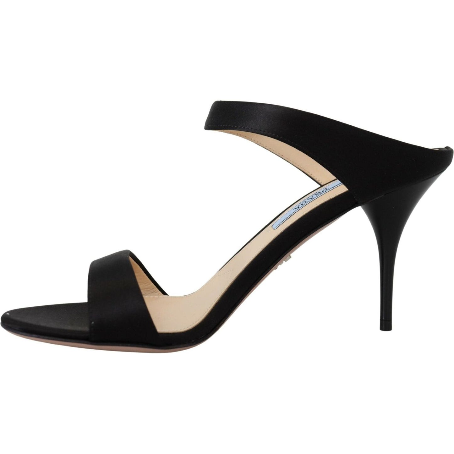 Prada | Elegant Black Leather Heels Pumps| McRichard Designer Brands   