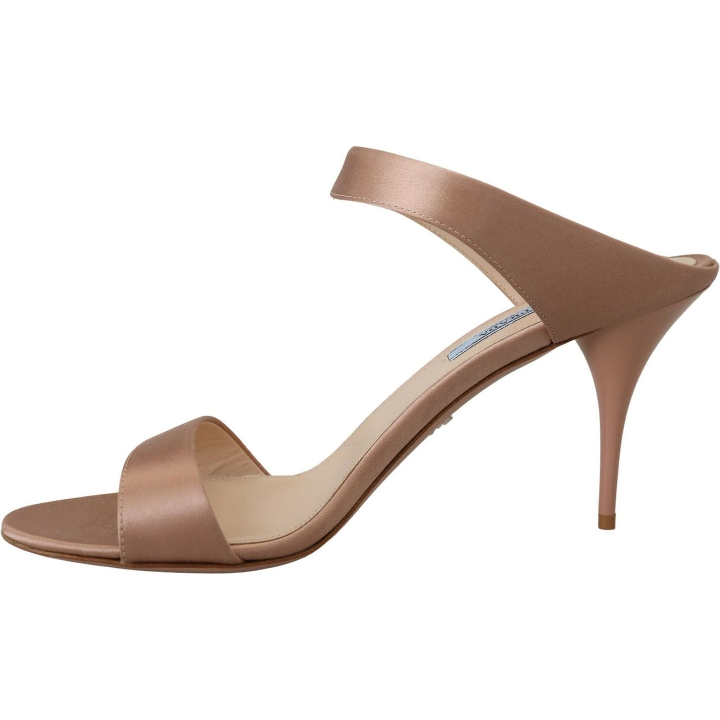 Prada | Glimmering Rose Gold Leather Heels| McRichard Designer Brands   