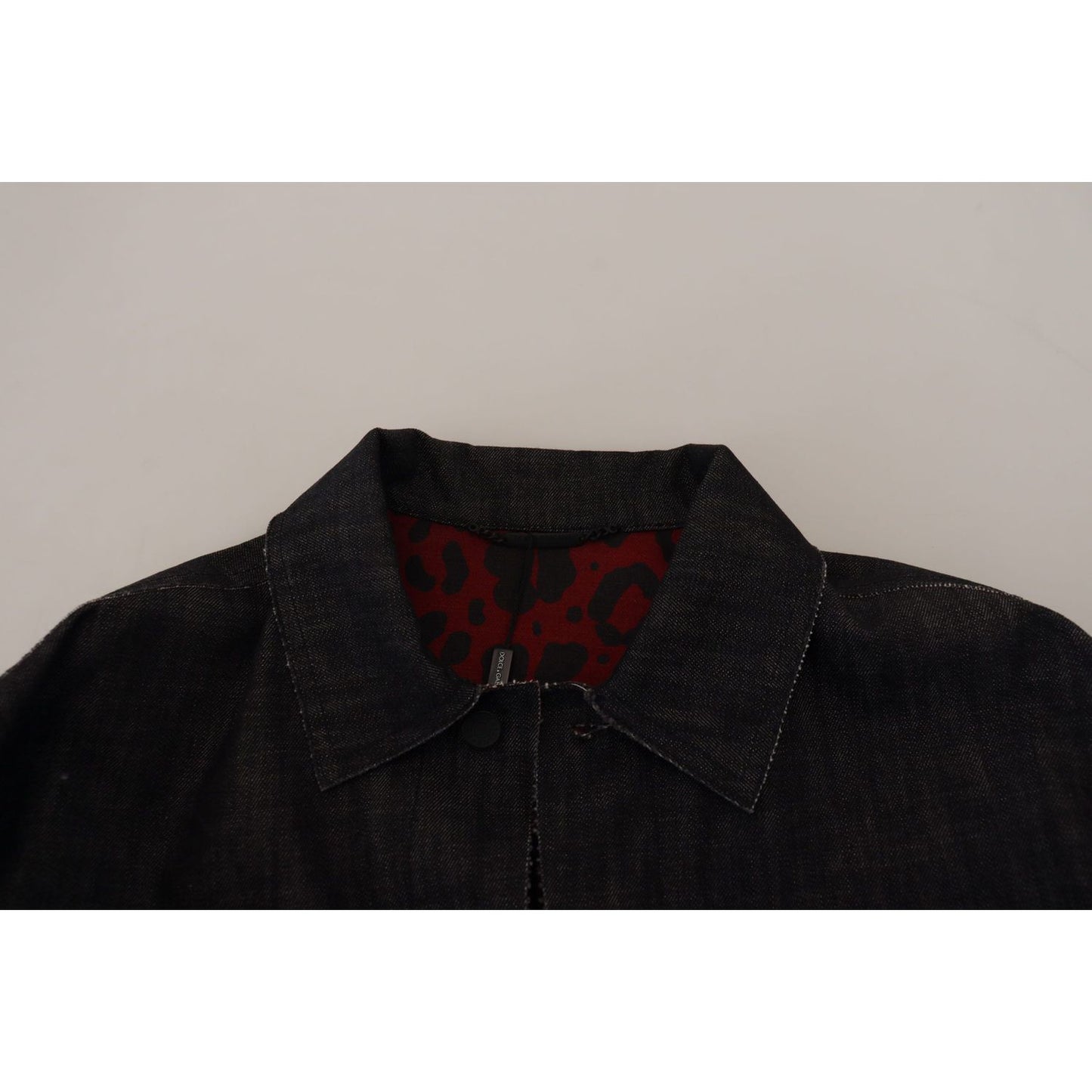 Dolce & Gabbana Elegant Black Denim Jacket black-cotton-full-button-denim-jacket