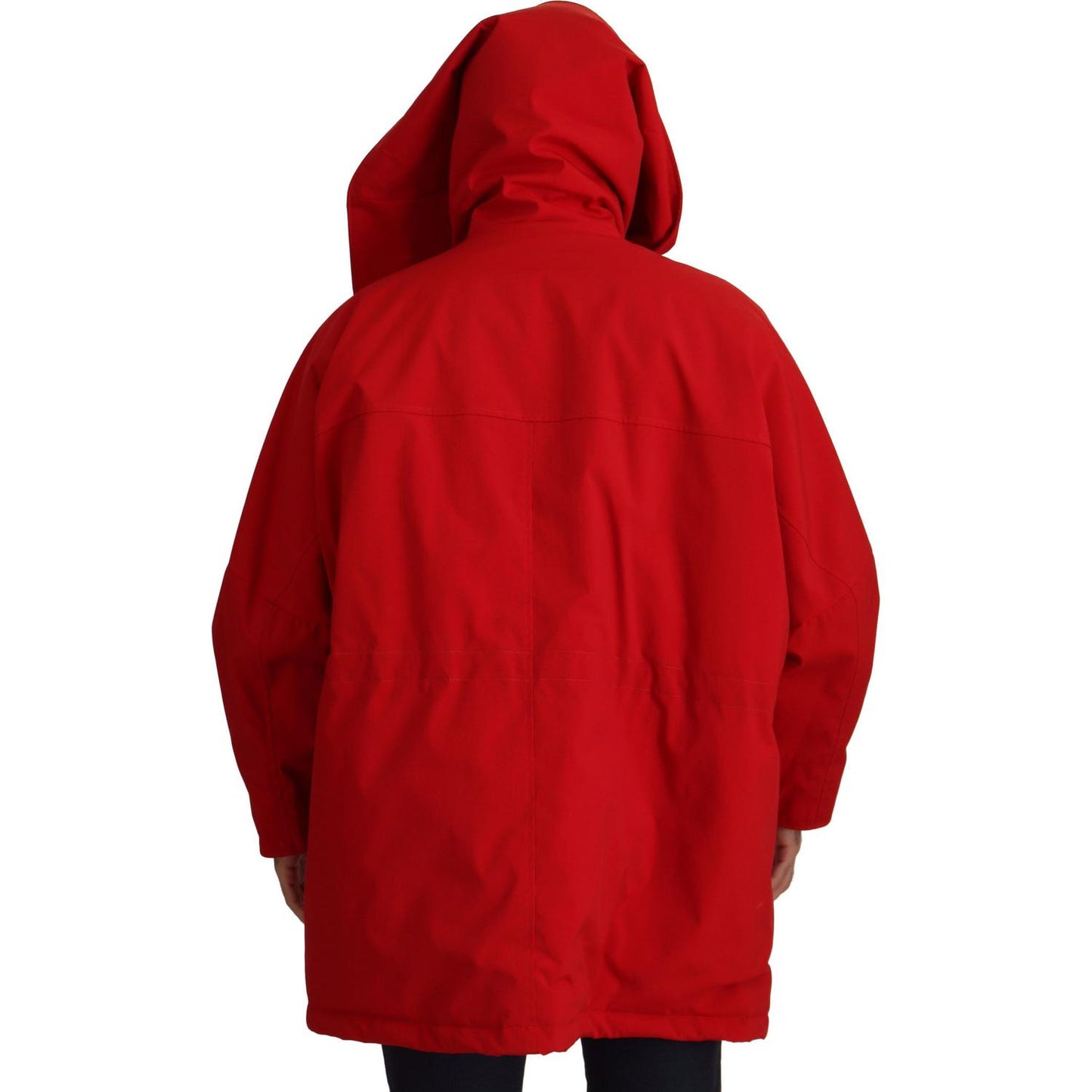 Dolce & Gabbana Sleek Red Lightweight Windbreaker Jacket red-polyester-full-zip-windbreaker-jacket