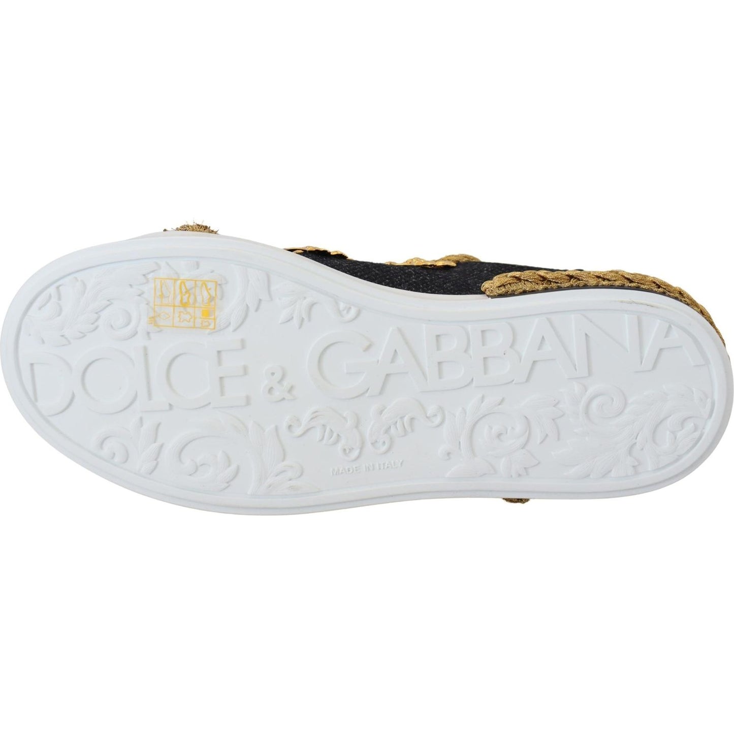 Dolce & GabbanaElegant Portofino Leather Sneakers in BlackMcRichard Designer Brands£639.00