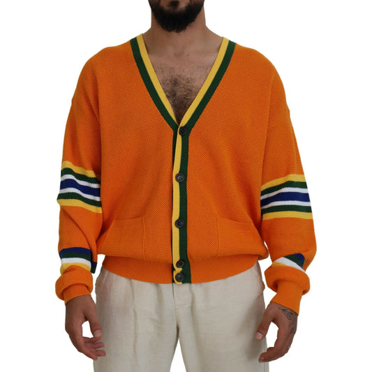 Dsquared²Orange Cotton Long Sleeves Men Cardigan SweaterMcRichard Designer Brands£489.00