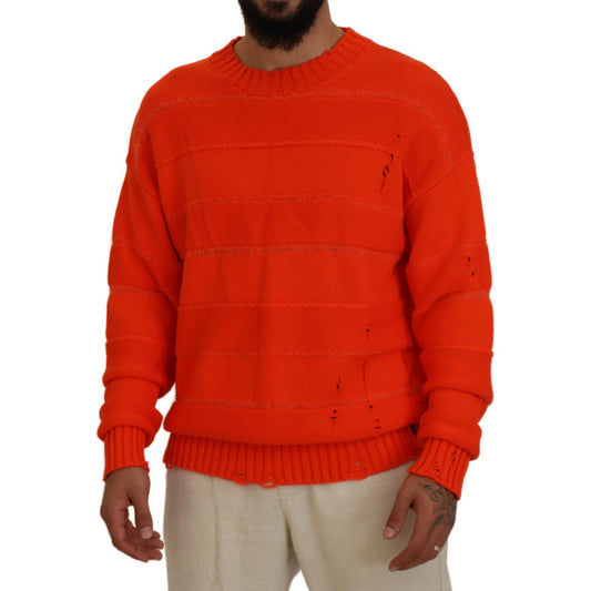 Dsquared²Orange Cotton Long Sleeves Men Pullover SweaterMcRichard Designer Brands£449.00