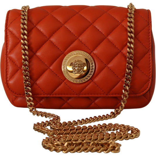 Elegant Red Nappa Leather Crossbody Bag