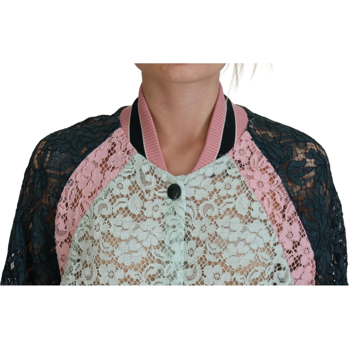 Dolce & Gabbana Elegant Floral Lace Bomber Jacket elegant-floral-lace-bomber-jacket