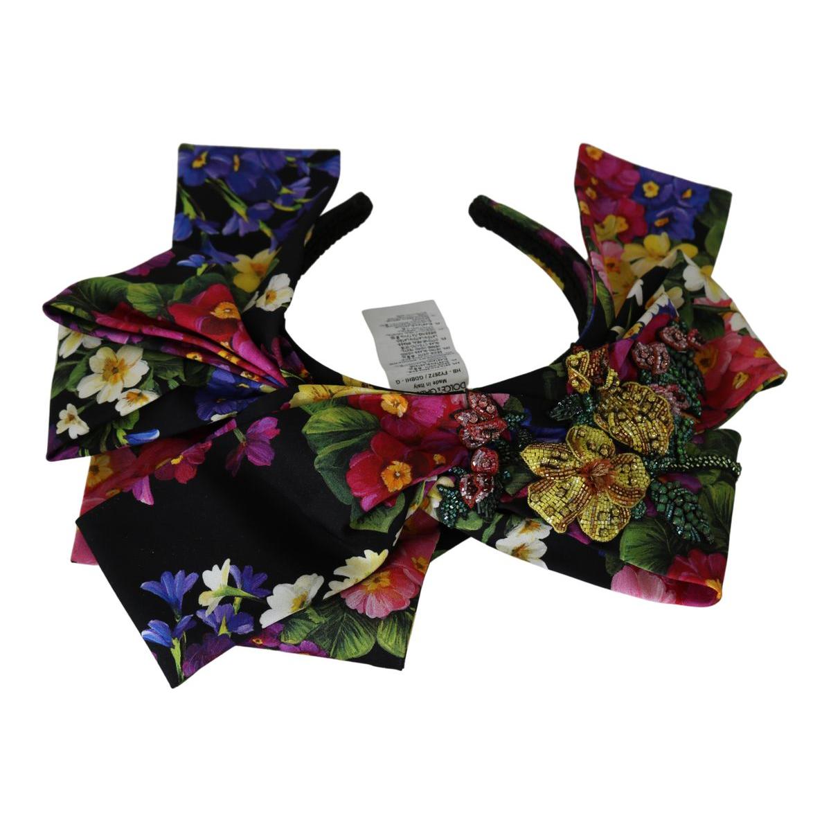 Dolce & Gabbana Elegant Floral Silk Headband Diadem Tiara elegant-floral-silk-headband-diadem-tiara