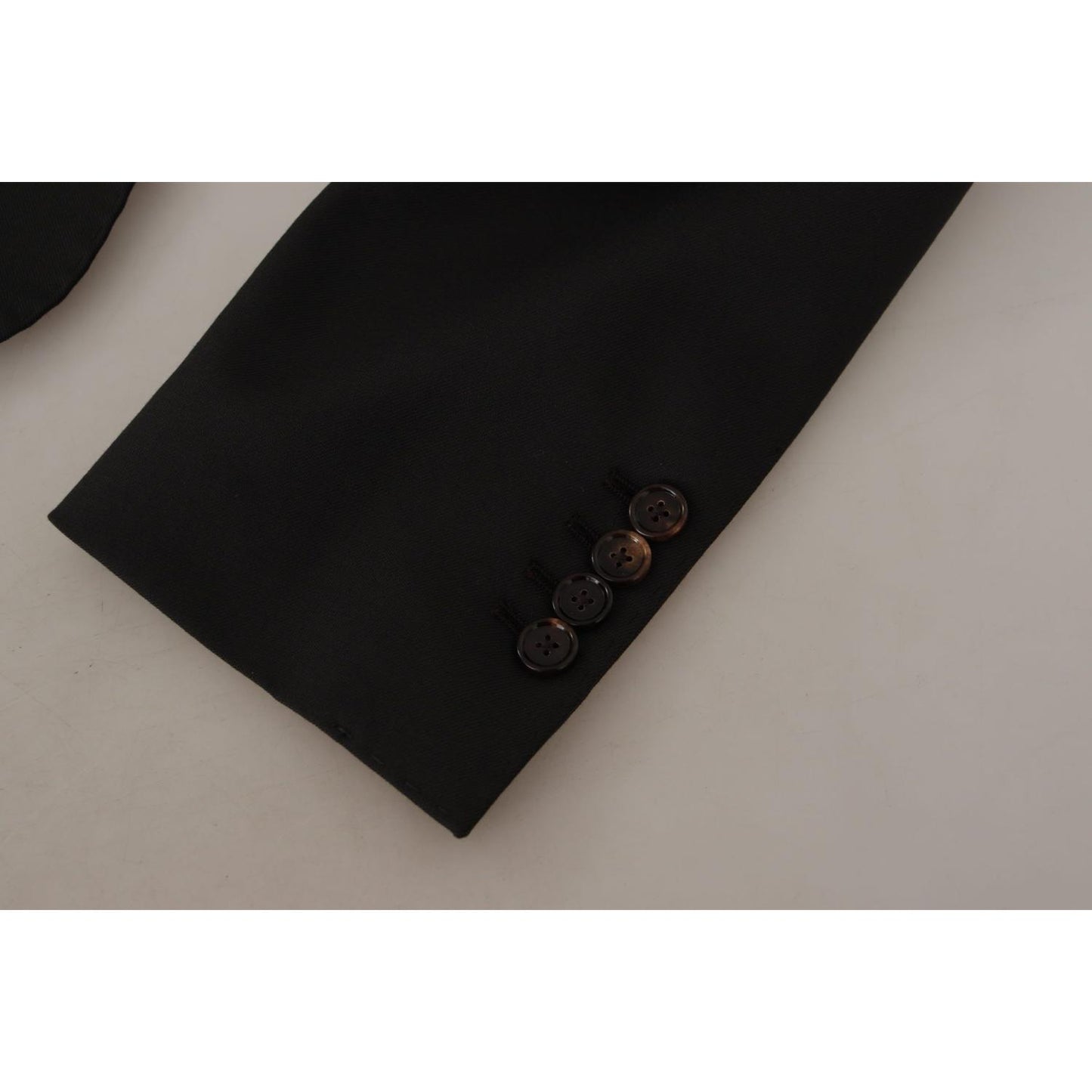 Dolce & Gabbana Elegant Slim Black Wool Blazer Jacket black-wool-single-breasted-blazer-v