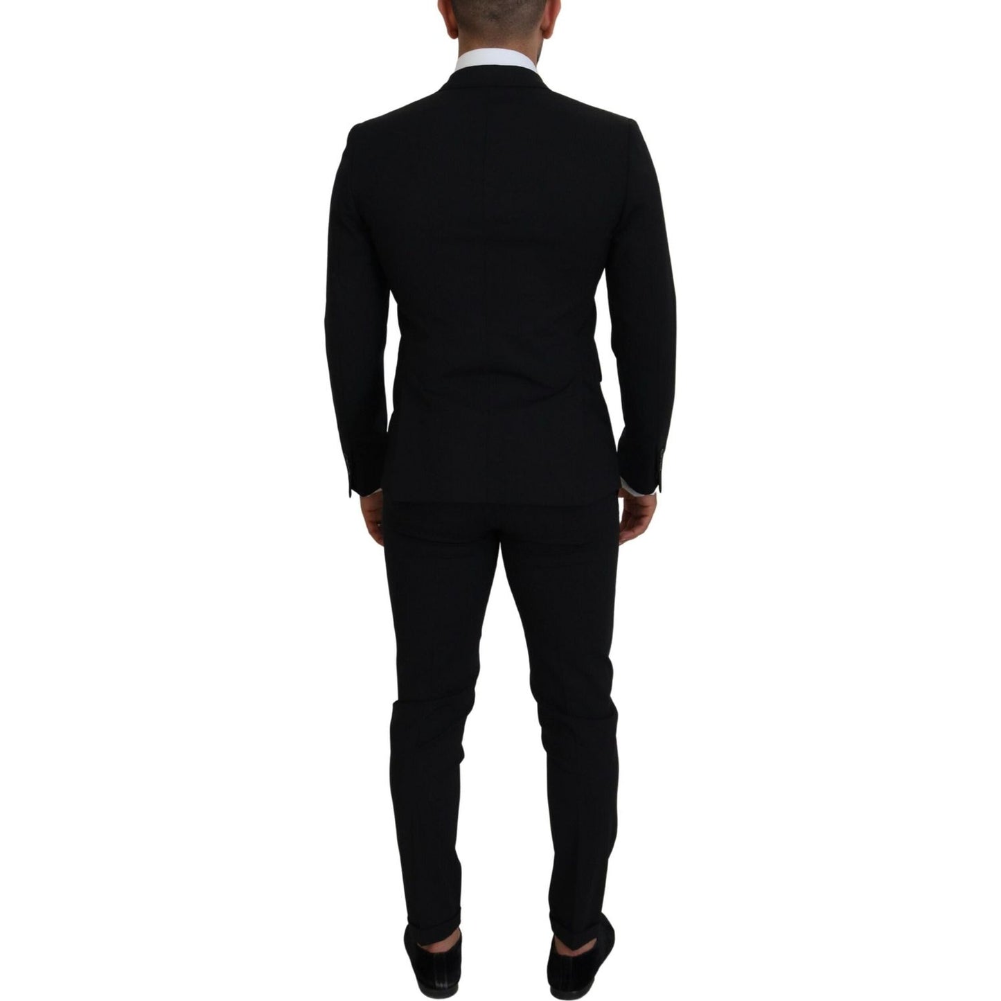Dsquared² Black Wool Single Breasted 2 Piece LONDON Suit black-wool-single-breasted-2-piece-london-suit