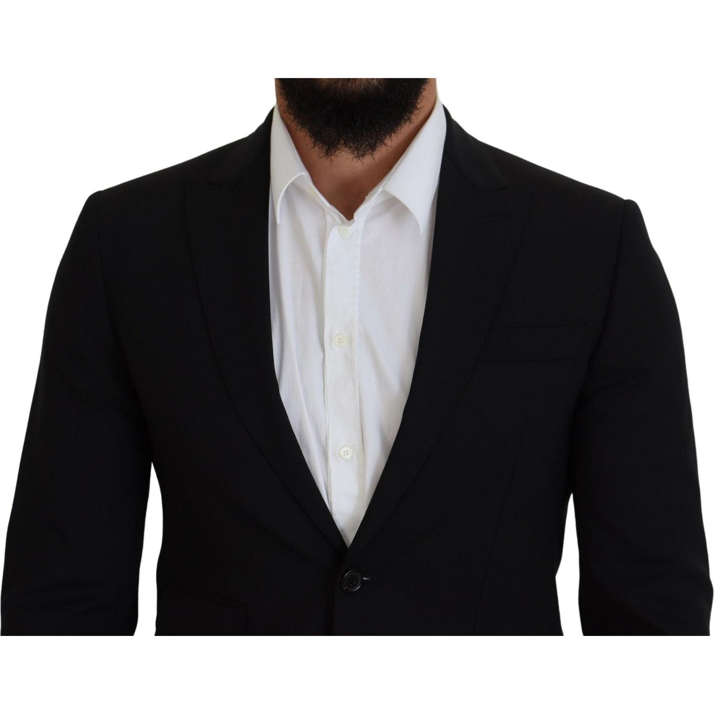 Dsquared² Black Wool Single Breasted 2 Piece LONDON Suit black-wool-single-breasted-2-piece-london-suit