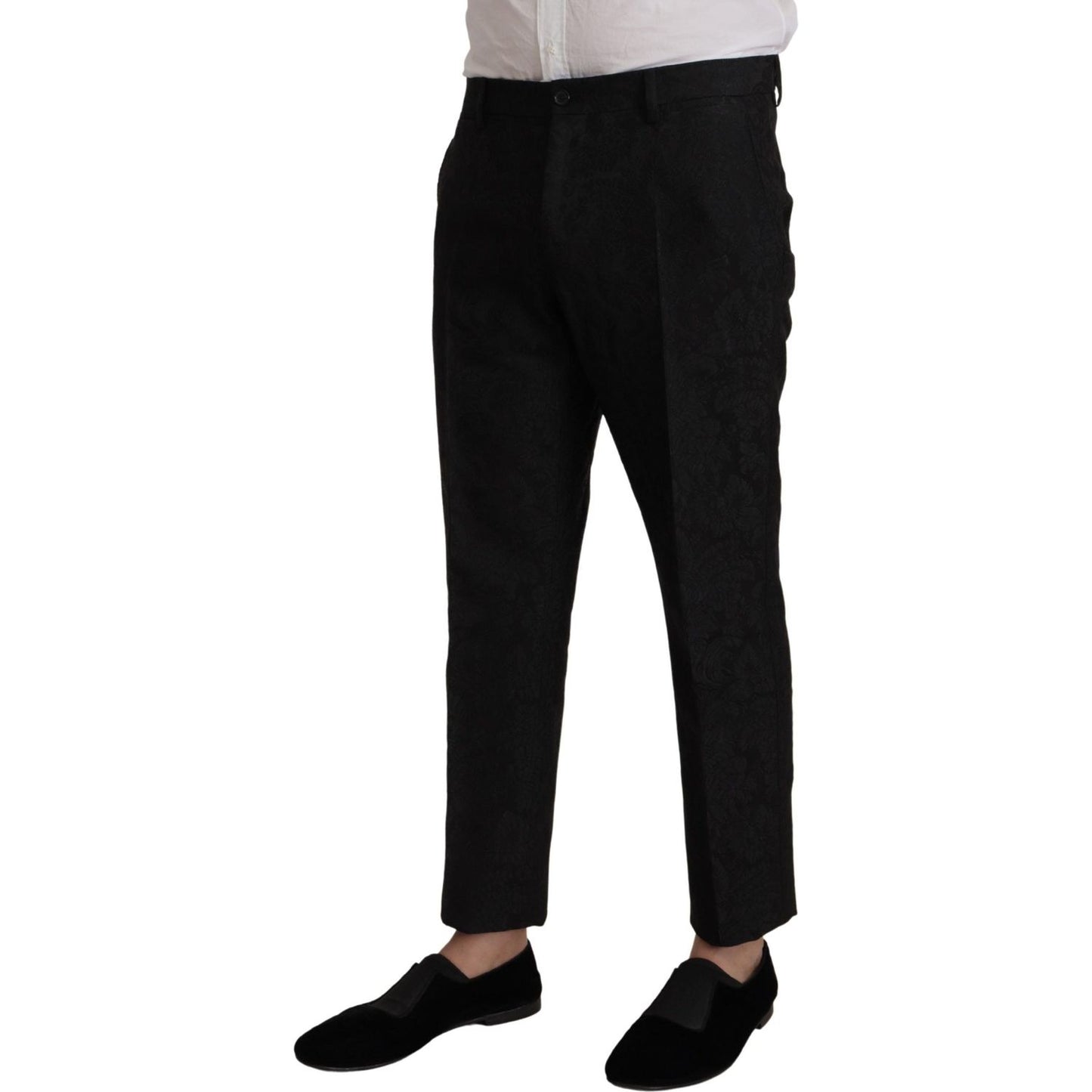 Dolce & Gabbana Elegant Black Two-Piece Martini Suit black-polyester-formal-2-piece-martini-suit