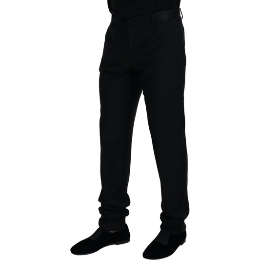 Dolce & GabbanaElegant Black Virgin Wool Blend TrousersMcRichard Designer Brands£429.00