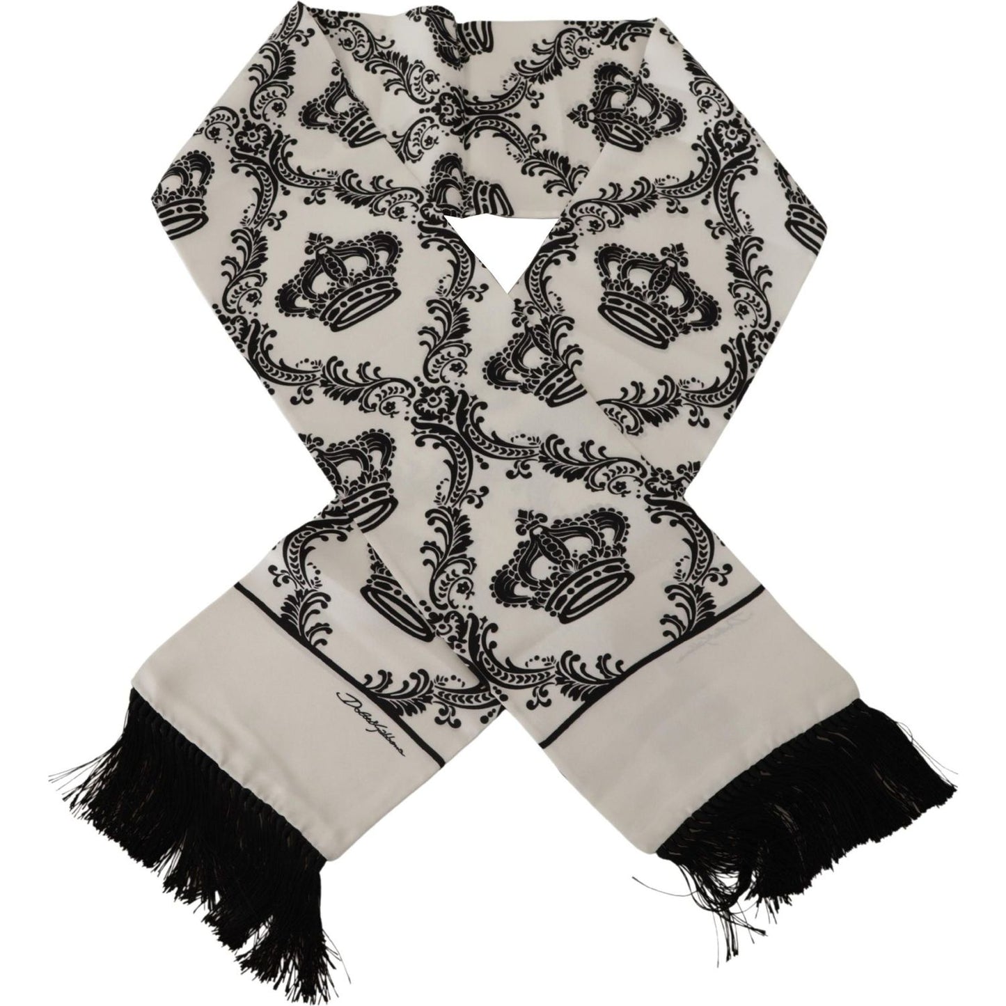 Dolce & Gabbana Royal Crown Printed Silk Men's Scarf royal-crown-printed-silk-mens-scarf