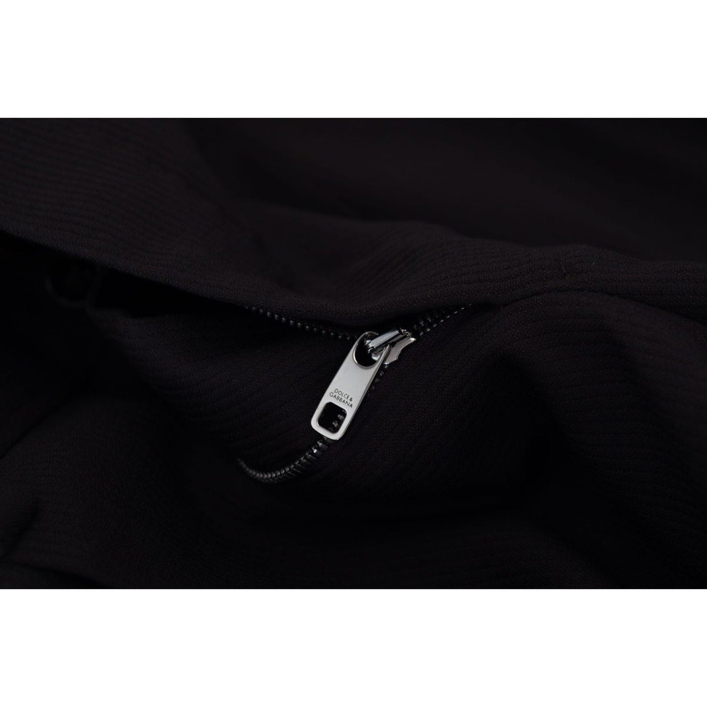 Dolce & Gabbana Elegant Black Virgin Wool Trousers black-wool-chino-men-formal-pants
