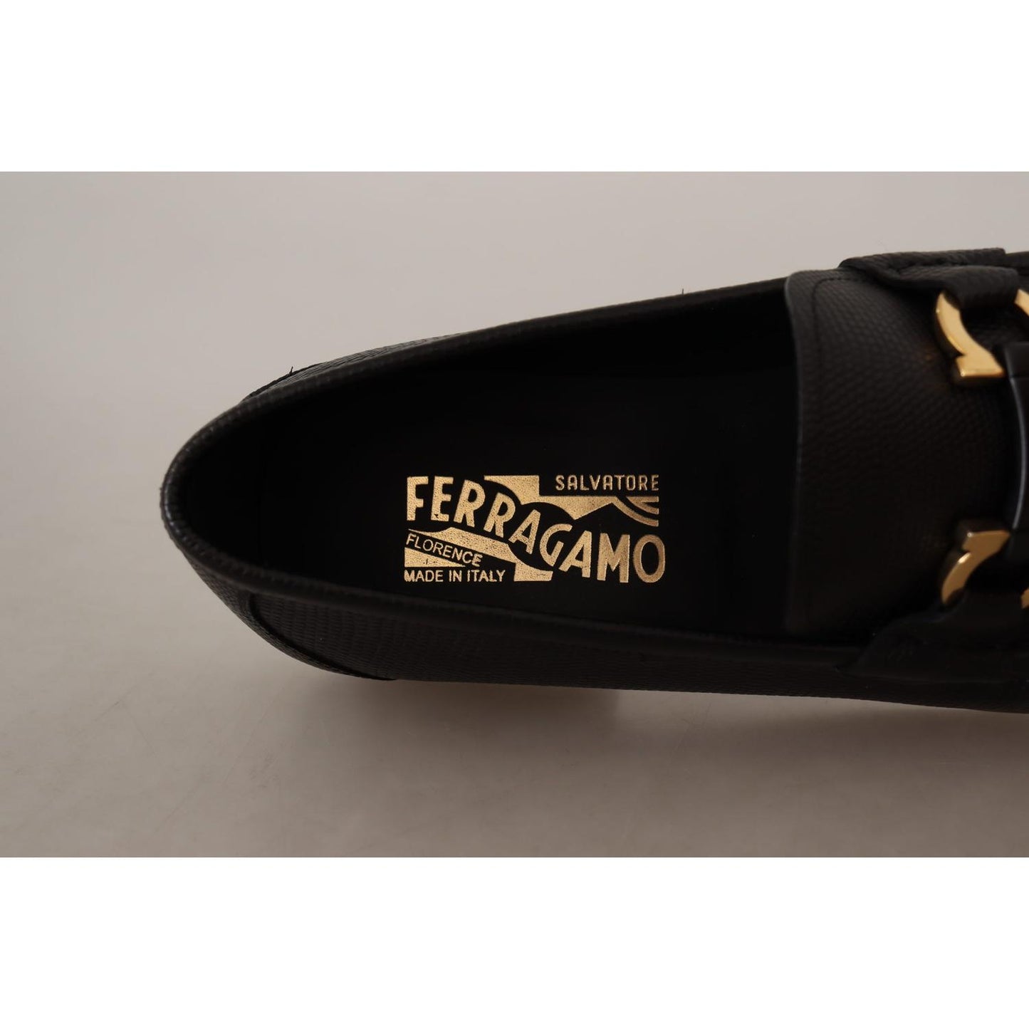 Salvatore Ferragamo Elegant Black Calf Leather Loafers Dress Shoes black-calf-leather-moccasins-loafers-shoes