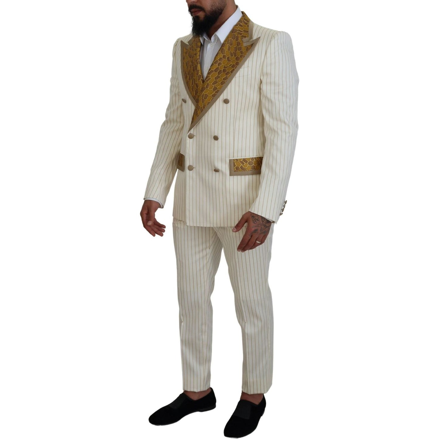 Dolce & GabbanaElegant Off White Double Breasted SuitMcRichard Designer Brands£1889.00