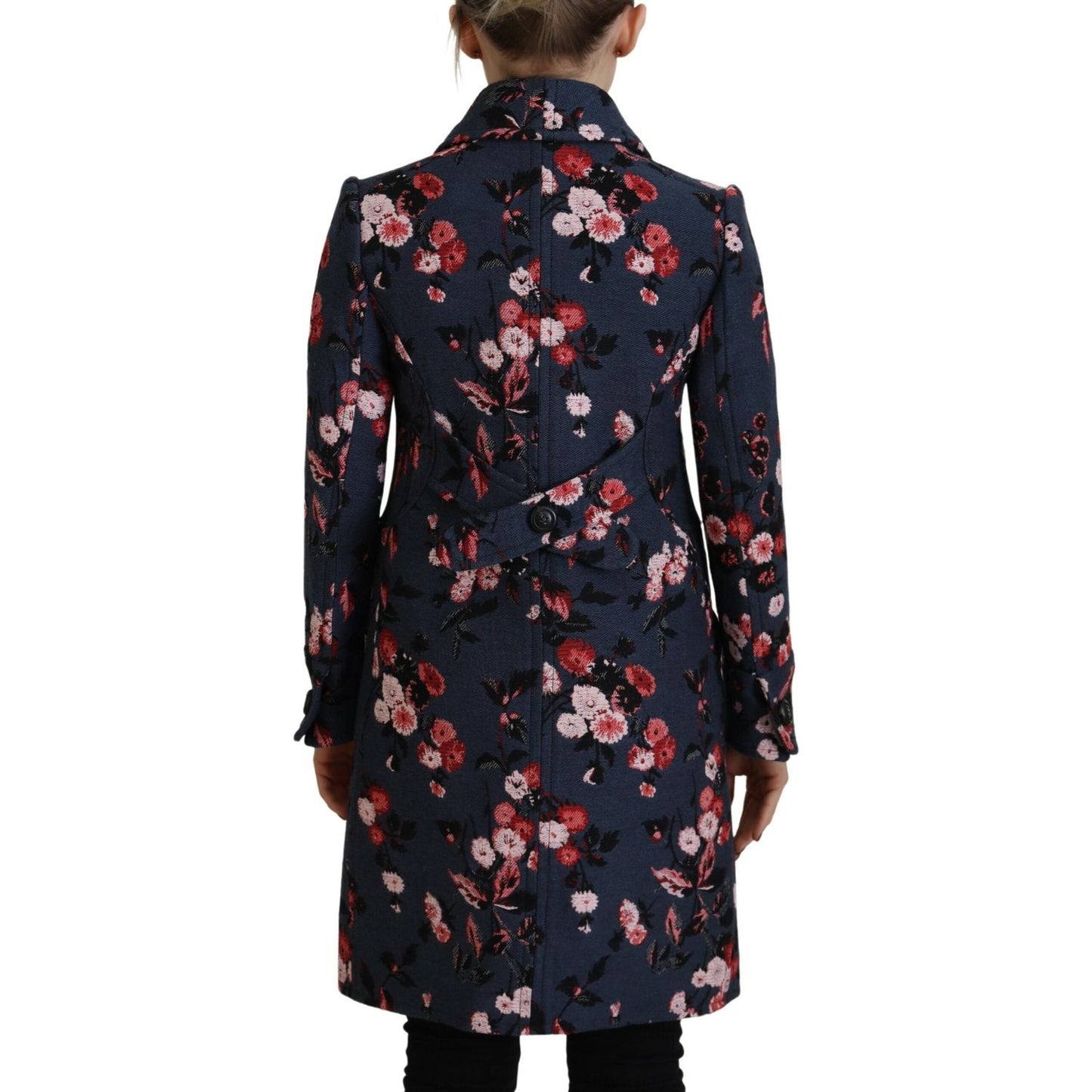 Dsquared² Multicolor Printed Women Long Coat Blazer Jacket multicolor-printed-women-long-coat-blazer-jacket