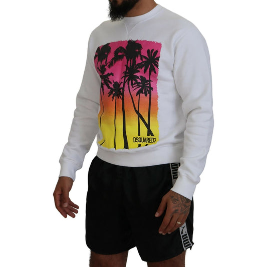 Dsquared²White Cotton Printed Long Sleeves Pullover SweaterMcRichard Designer Brands£259.00