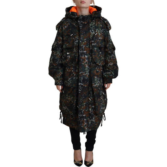 Dsquared²Green Hooded Goth Camouflage Print Parka Coat JacketMcRichard Designer Brands£1389.00
