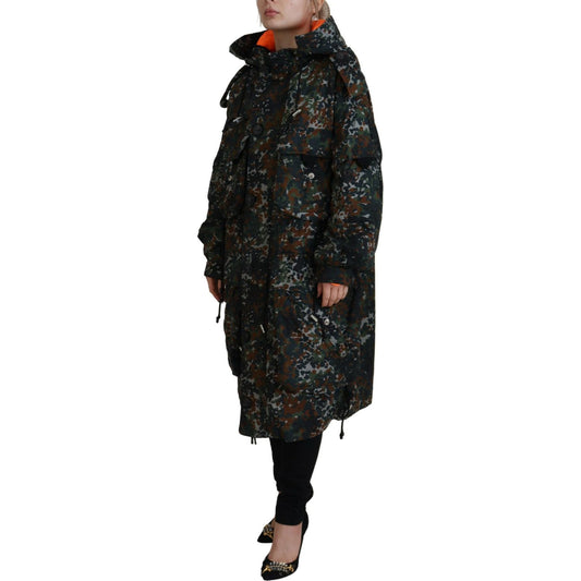 Dsquared²Green Hooded Goth Camouflage Print Parka Coat JacketMcRichard Designer Brands£1389.00