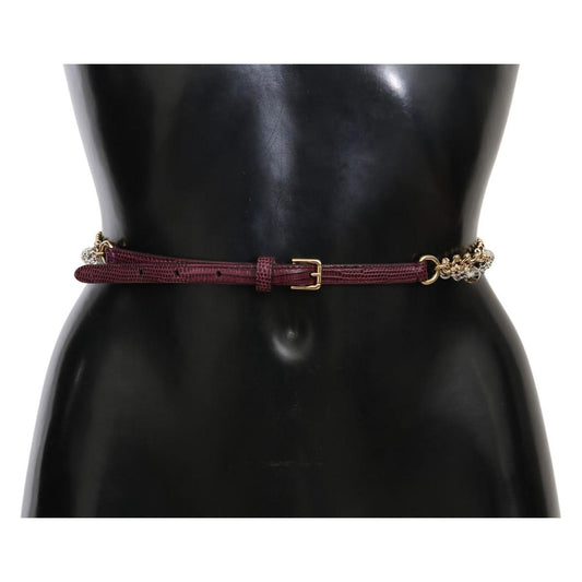 Dolce & Gabbana | Crystal Studded Waist Belt in Purple| McRichard Designer Brands   