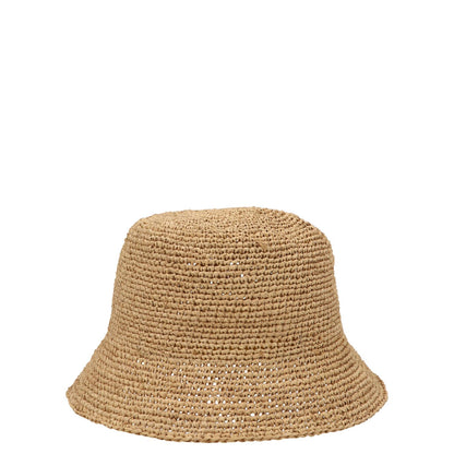 Ibeliv Beige Raffia Bucket Hat