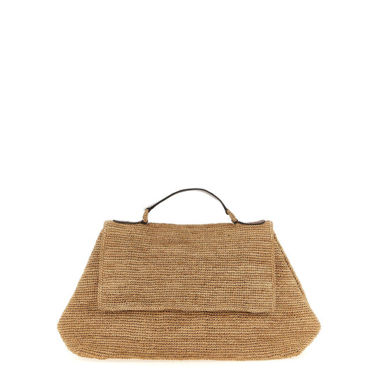Ibeliv Beige Raffia Handbag