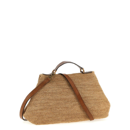 Ibeliv Beige Raffia Handbag