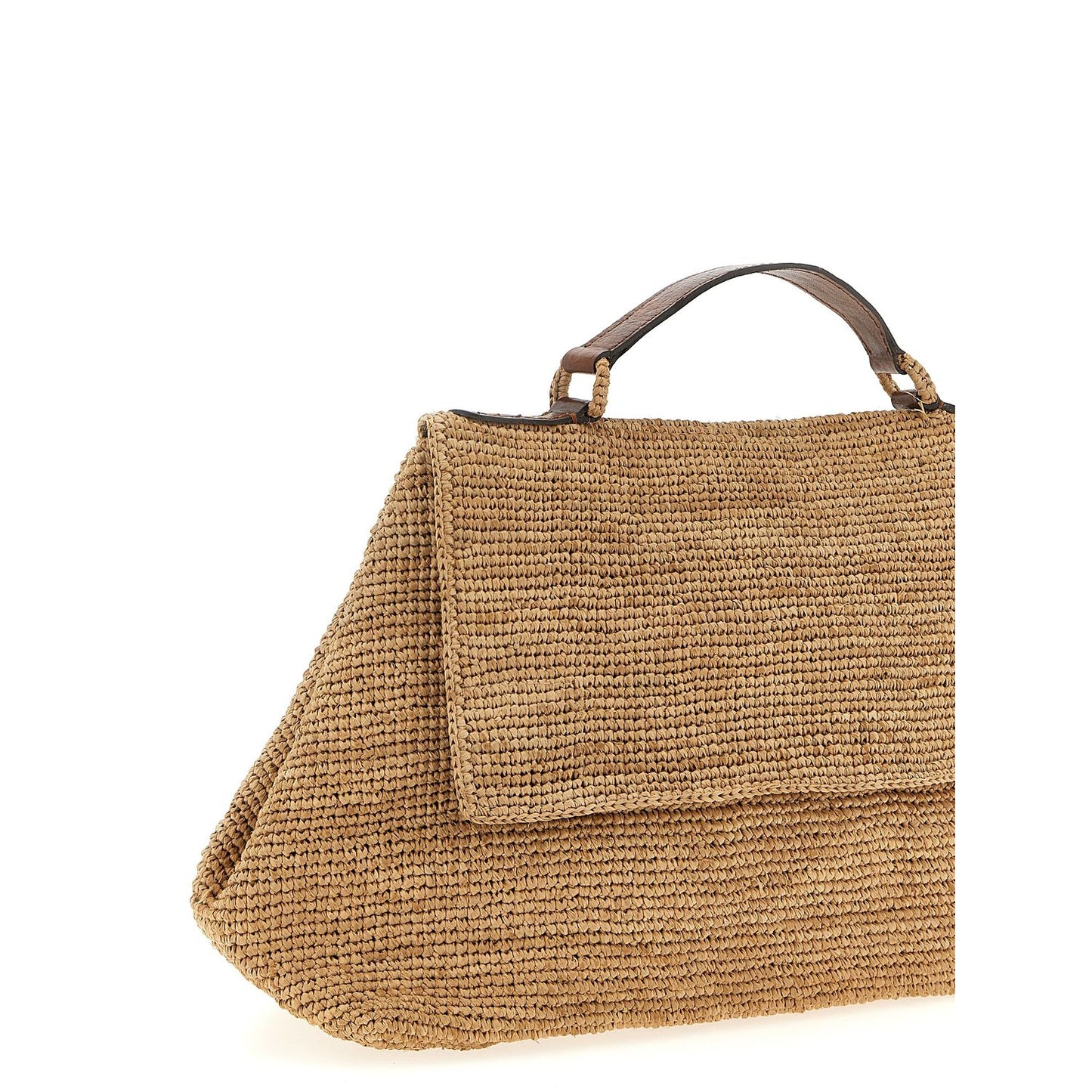 Ibeliv Beige Raffia Handbag