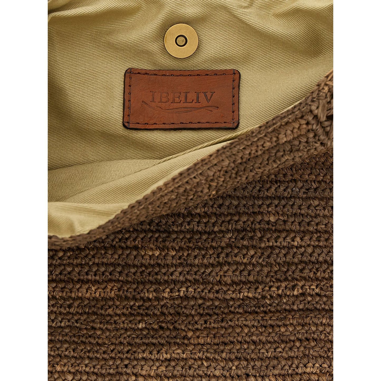 Ibeliv Brown Raffia Shoulder Bag