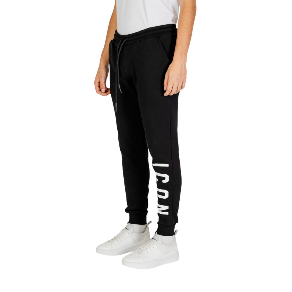 Icon Black And White Cotton Joggers (Workout Pants) Icon